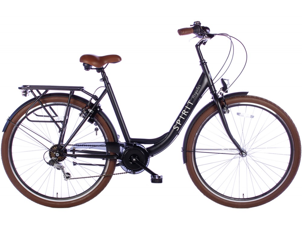 Spirit Regular Dames 7-Speed Mat-Zwart - Damesfiets | City-Bikes.nl