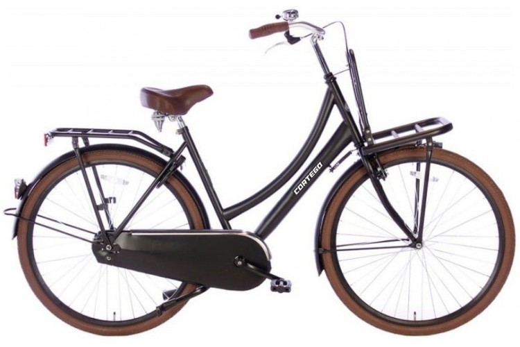 Cortego Cargo Transportfiets 28 inch Mat-zwart