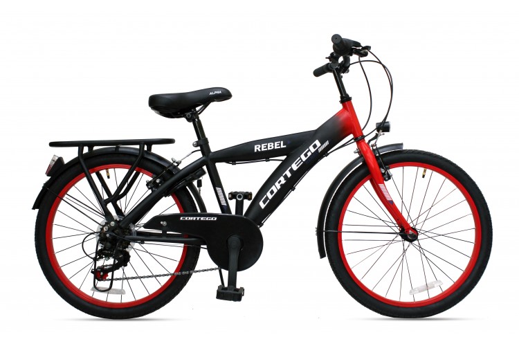 Cortego Rebel Jongensfiets 24 Inch Rood - 7 Versnellingen