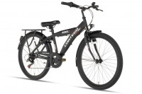 Cortego Rebel Jongensfiets 24 Inch Zwart - 6 Versnellingen