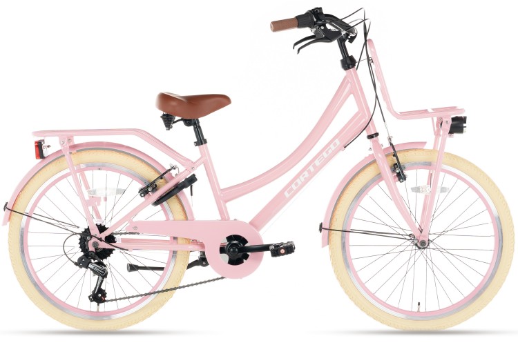 Cortego Transporter Meisjesfiets 22 Inch - 7 Versnellingen - Roze