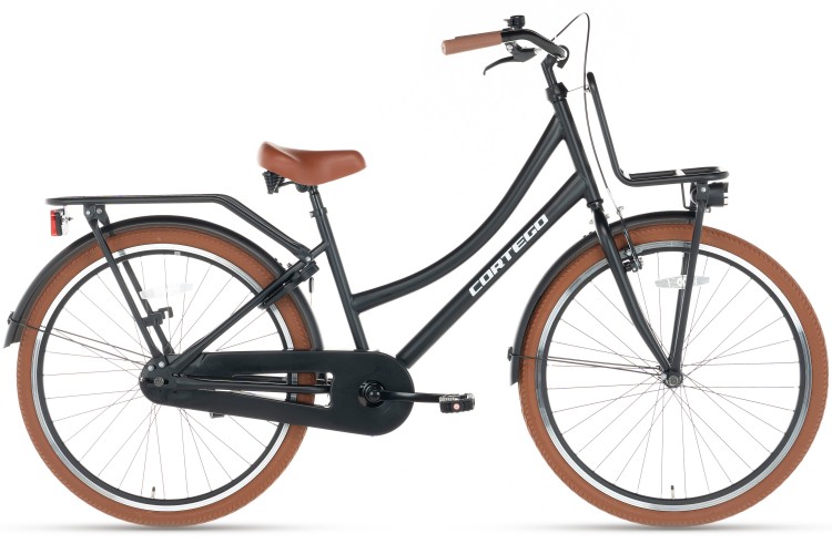 Cortego Transporter Meisjesfiets 26 Inch Mat-Zwart