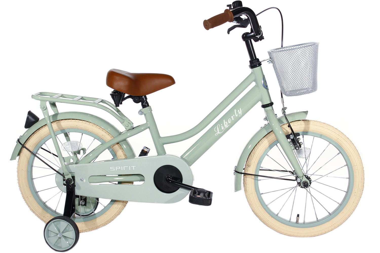 rijk Vervallen Opblazen Spirit Liberty Meisjesfiets Groen 16 Inch + Mand | City-Bikes.nl