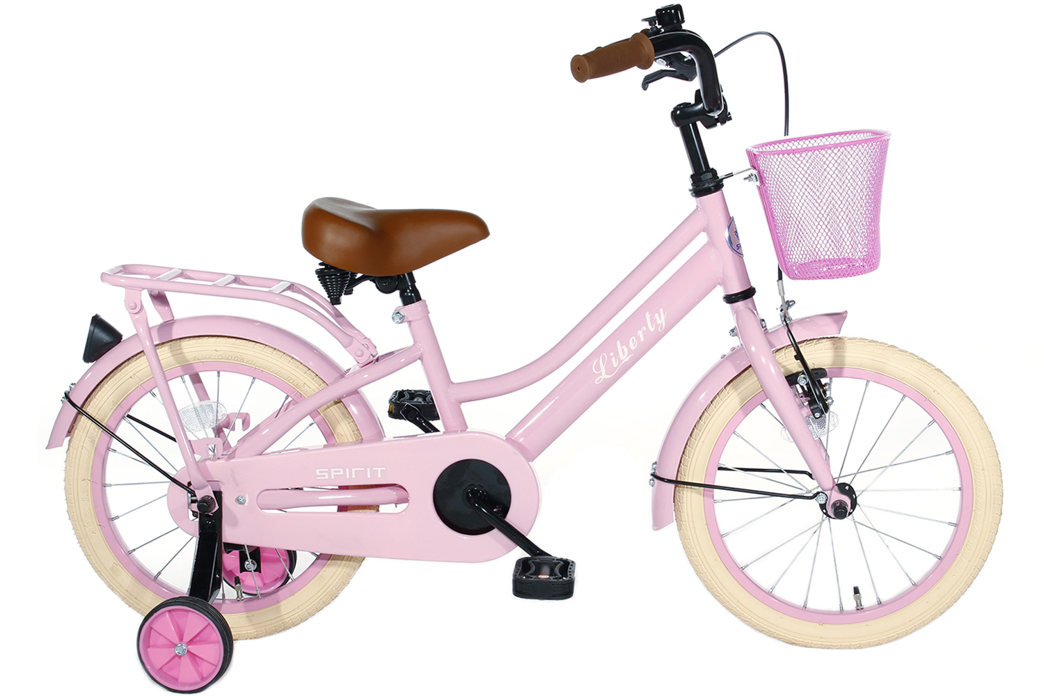 Specialiteit paars Afstotend Spirit Liberty Meisjesfiets Roze 12 Inch + Mand| City-Bikes.nl