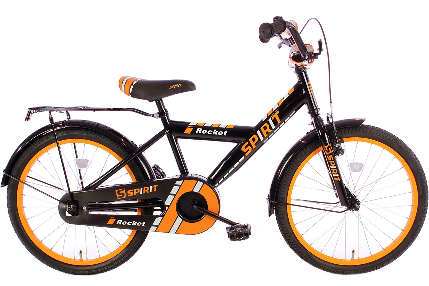 Alstublieft welvaart Verbinding verbroken Spirit Rocket Jongensfiets oranje-zwart 18 Inch | City-Bikes.nl